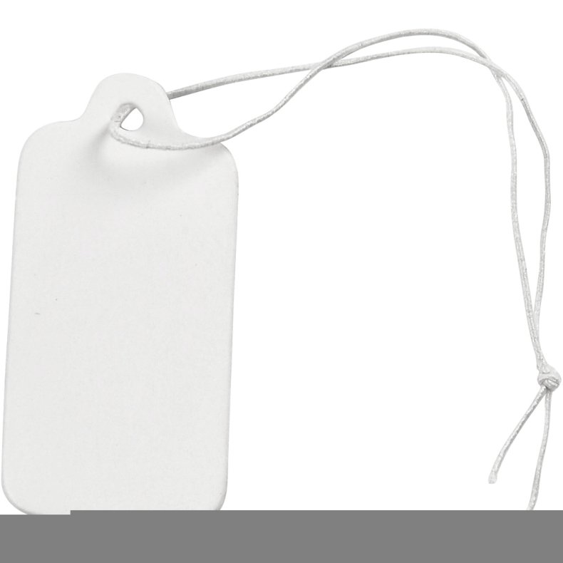 M&aelig;rkater, str. 15x30 mm, hvid, 100 stk./ 1 pk.