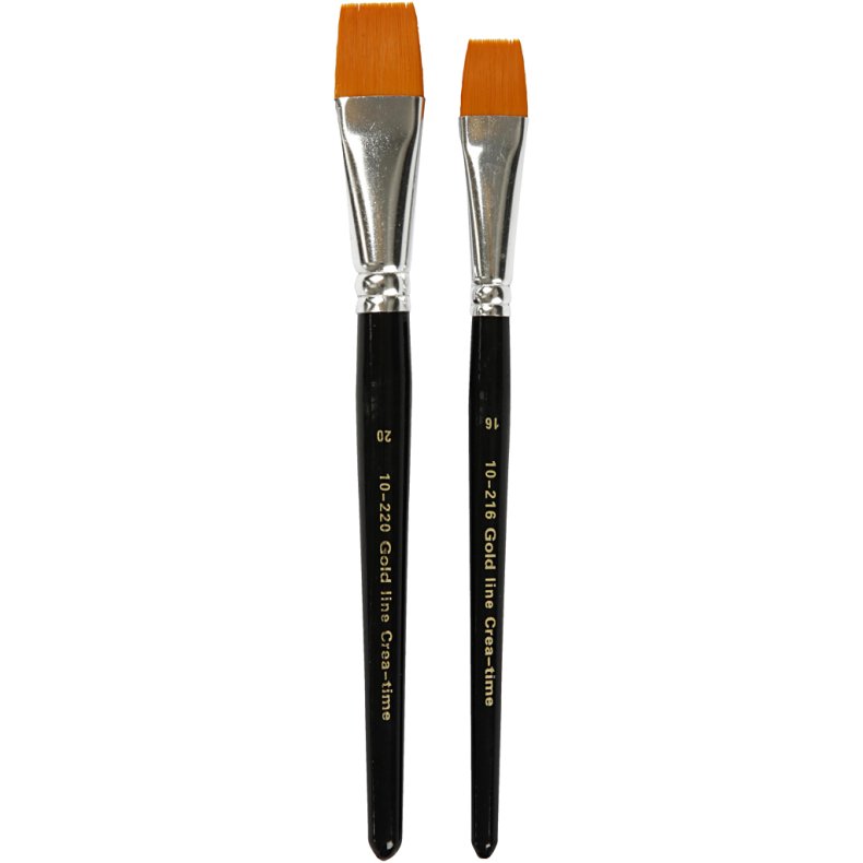 Nylon Pensler, 16+20, L: 19-20 cm, B: 17-24 mm, flad, 2 stk./ 1 pk.
