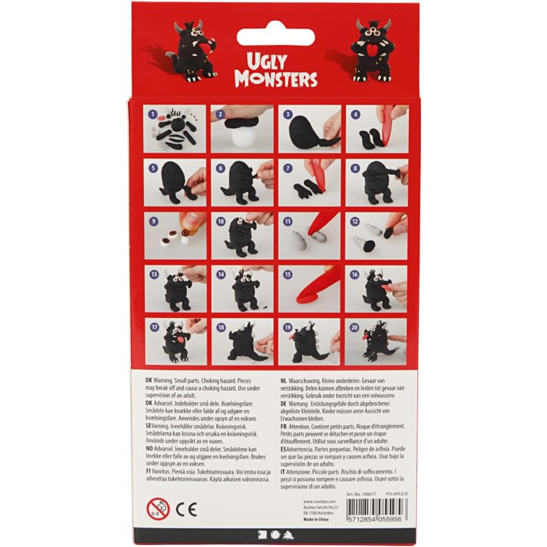 Funny Friends, monster, sort, 1 pk.
