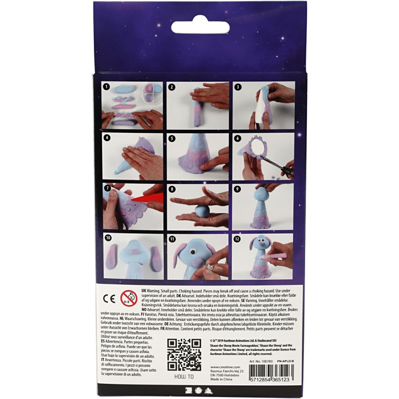 LU-LA, lysebl&aring;, pink, lilla, 1 s&aelig;t