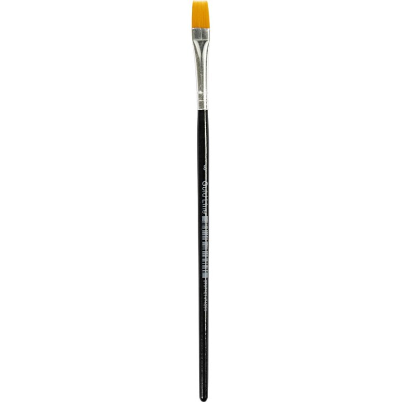 Nylonpensler, nr. 8, L: 18,5 cm, B: 8 mm, flad, 12 stk./ 1 pk.