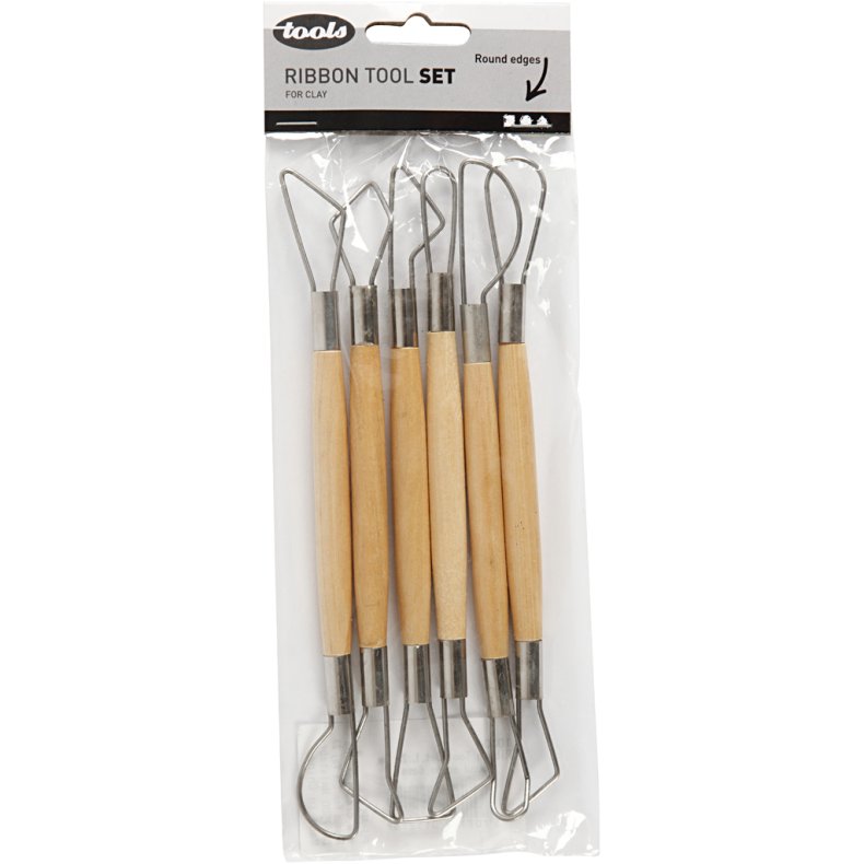 Lerslynge, runde kanter, L: 20 cm, 6 stk./ 1 pk.