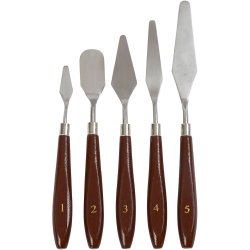 Malerknive, L: 17-23 cm, B: 1,5-2,5 cm, 5 stk./ 1 pk.