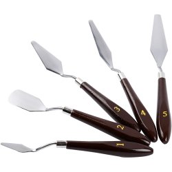 Malerknive, L: 17-23 cm, B: 1,5-2,5 cm, 5 stk./ 1 pk.