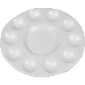 Palette, Rund palette med 11 rum, diam. 17 cm, hvid, 10 stk./ 1 pk.