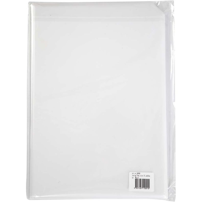 Malerbakke, D: 1,5 cm, str. 25x34 cm, hvid, 1 stk.