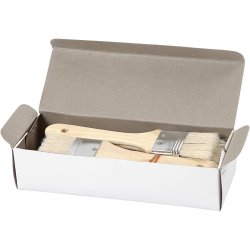 Lakpensel, L: 18,5 cm, B: 35 mm, flad, 12 stk./ 1 pk.