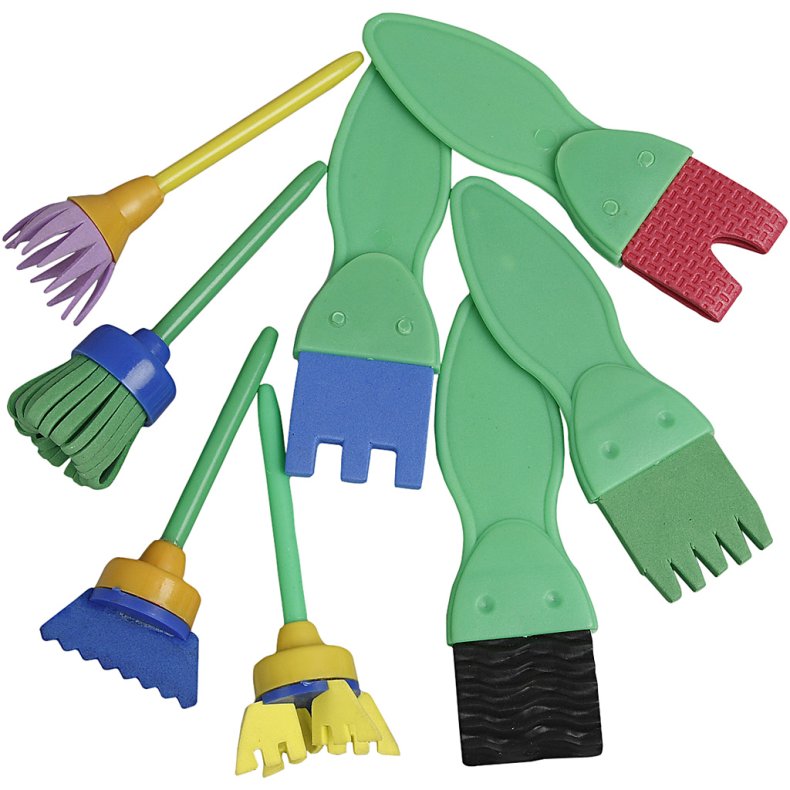 Mosgummi Pensler, L: 11-13 cm, B: 30-45 mm, 24 stk./ 1 pk.