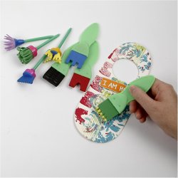 Mosgummi Pensler, L: 11-13 cm, B: 30-45 mm, 24 stk./ 1 pk.