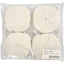 Svampe, L: 40 mm, B: 25 mm, hvid, 32 stk./ 1 pk.