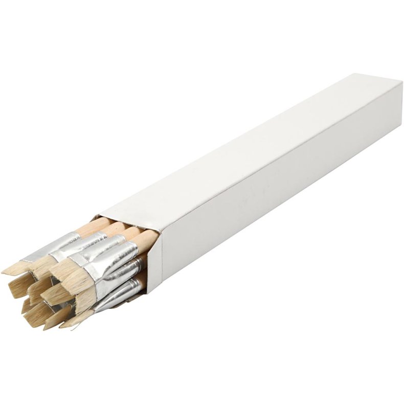 Nature Line Pensler, nr. 14, L: 32 cm, B: 12 mm, lange skafter, 12 stk./ 1 pk.