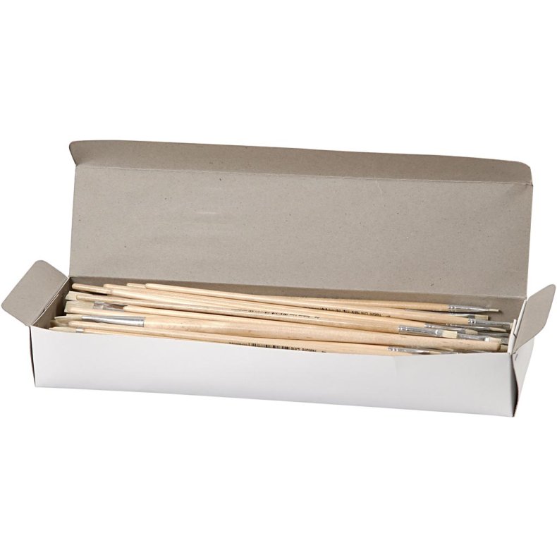 Nature Line Pensler, nr. 1+2+4+8+14+20, L: 27,5-33 cm, B: 5-19 mm, flad, 64 stk./ 1 pk.