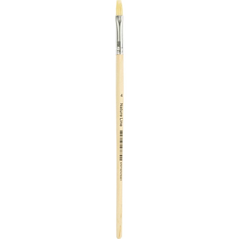 Nature Line Pensler, nr. 4, L: 18,5 cm, B: 7 mm, korte skafter, 12 stk./ 1 pk.