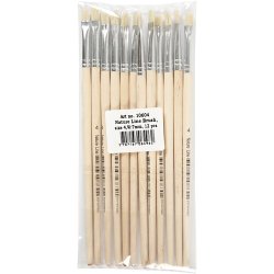 Nature Line Pensler, nr. 4, L: 18,5 cm, B: 7 mm, korte skafter, 12 stk./ 1 pk.