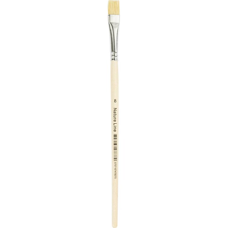 Nature Line Pensler, nr. 8, L: 18,5 cm, B: 10 mm, flad, 12 stk./ 1 pk.