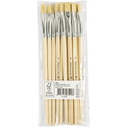 Nature Line Pensler, nr. 8, L: 18,5 cm, B: 10 mm, flad, 12 stk./ 1 pk.