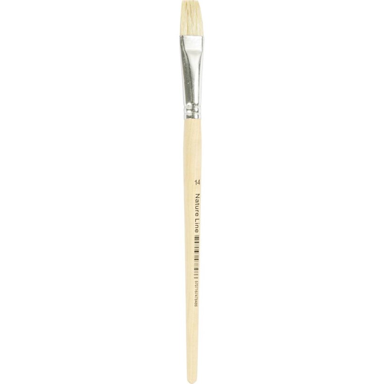 Nature Line Pensler, nr. 14, L: 20 cm, B: 15 mm, flad, 12 stk./ 1 pk.