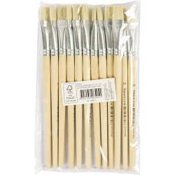 Nature Line Pensler, nr. 14, L: 20 cm, B: 15 mm, flad, 12 stk./ 1 pk.