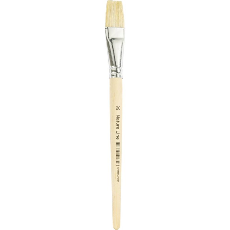 Nature Line Pensler, nr. 20, L: 20,5 cm, B: 20 mm, flad, 12 stk./ 1 pk.