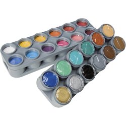 Grimas Ansigtsmaling - Sminkepalette, ass. farver, 24x15 ml/ 1 pk.