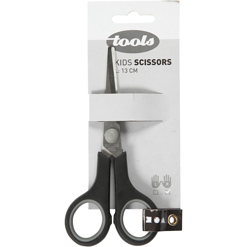 B&oslash;rnesaks, L: 13 cm, h&oslash;jre- og venstreh&aring;nd, 1 stk.