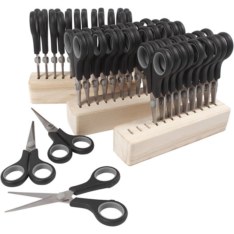 B&oslash;rnesaks, L: 14 cm, h&oslash;jre- og venstreh&aring;nd, sort, 1 s&aelig;t