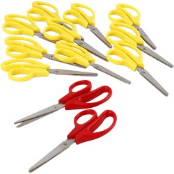 B&oslash;rnesakse, L: 12,5 cm, rund, h&oslash;jre- og venstreh&aring;nd, 12 stk./ 1 pk.