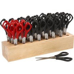 Skolesakse med Holder, L: 14 cm, rund, 1 s&aelig;t