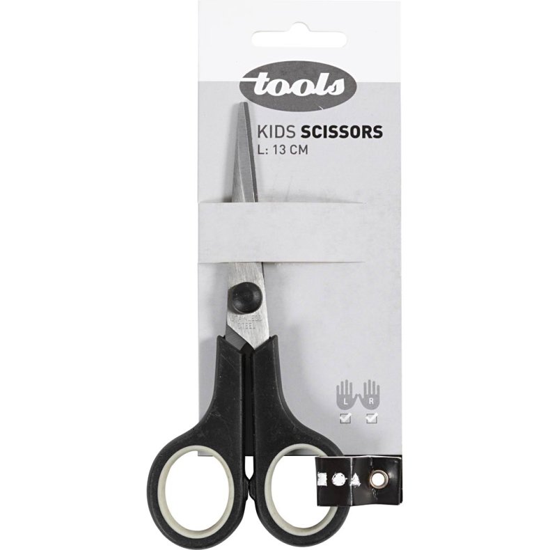 B&oslash;rnesaks, L: 13 cm, spids, h&oslash;jre- og venstreh&aring;nd, 1 stk.