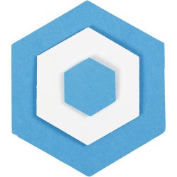 Lag-p&aring;-lag stansejernss&aelig;t, sekskant, str. 25+49+75 mm, 3 stk./ 1 pk.