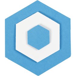 Lag-p&aring;-lag stansejernss&aelig;t, sekskant, str. 25+49+75 mm, 3 stk./ 1 pk.