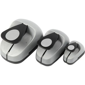 Lag-på-lag stansejernssæt, æg, str. 25+50+76 mm, 3 stk./ 1 pk.