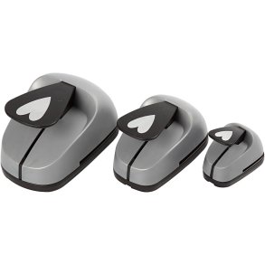 Lag-på-lag stansejernssæt, hjerte, str. 25+49+75 mm, 3 stk./ 1 pk.