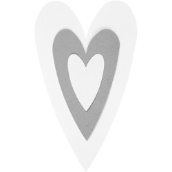 Lag-p&aring;-lag stansejernss&aelig;t, hjerte, str. 25+49+75 mm, 3 stk./ 1 pk.