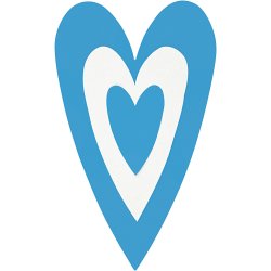 Lag-p&aring;-lag stansejernss&aelig;t, hjerte, str. 25+49+75 mm, 3 stk./ 1 pk.