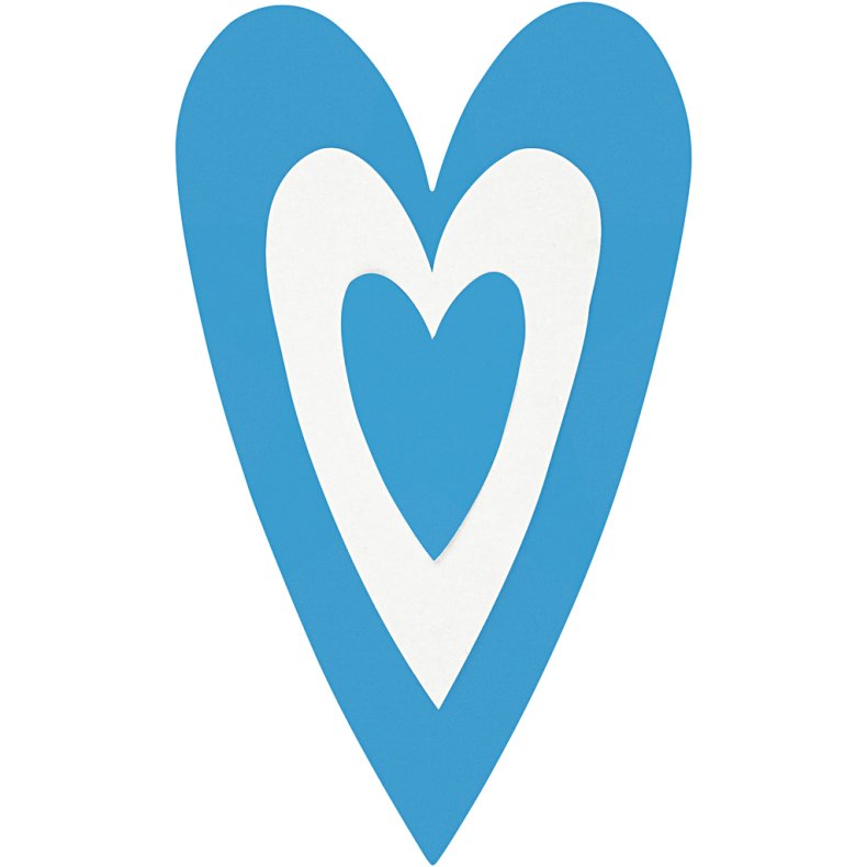 Lag-p&aring;-lag stansejernss&aelig;t, hjerte, str. 25+49+75 mm, 3 stk./ 1 pk.