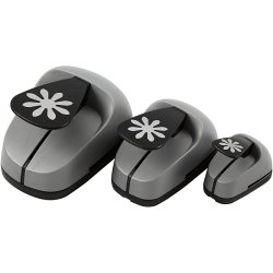 Lag-p&aring;-lag stansejernss&aelig;t, marguerit, str. 25+49+75 mm, 3 stk./ 1 pk.