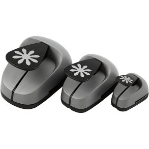 Lag-på-lag stansejernssæt, marguerit, str. 25+49+75 mm, 3 stk./ 1 pk.