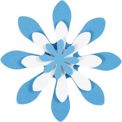 Lag-p&aring;-lag stansejernss&aelig;t, marguerit, str. 25+49+75 mm, 3 stk./ 1 pk.