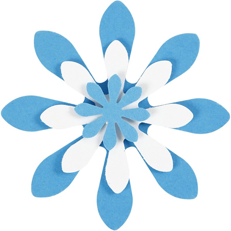 Lag-p&aring;-lag stansejernss&aelig;t, marguerit, str. 25+49+75 mm, 3 stk./ 1 pk.