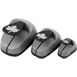 Lag-p&aring;-lag stansejernss&aelig;t, ahornblad, str. 25+49+75 mm, 3 stk./ 1 pk.