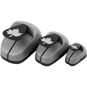 Lag-på-lag stansejernssæt, ahornblad, str. 25+49+75 mm, 3 stk./ 1 pk.