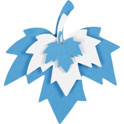 Lag-p&aring;-lag stansejernss&aelig;t, ahornblad, str. 25+49+75 mm, 3 stk./ 1 pk.