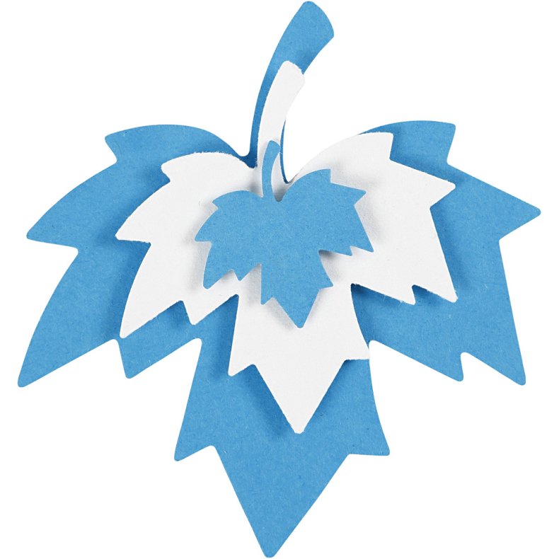 Lag-p&aring;-lag stansejernss&aelig;t, ahornblad, str. 25+49+75 mm, 3 stk./ 1 pk.