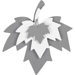 Lag-p&aring;-lag stansejernss&aelig;t, ahornblad, str. 25+49+75 mm, 3 stk./ 1 pk.