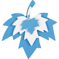 Lag-p&aring;-lag stansejernss&aelig;t, ahornblad, str. 25+49+75 mm, 3 stk./ 1 pk.