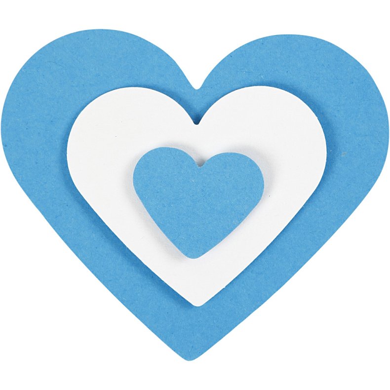 Lag-p&aring;-lag stansejernss&aelig;t, hjerte, str. 25+49+75 mm, 3 stk./ 1 pk.