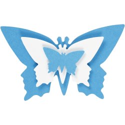 Lag-p&aring;-lag stansejernss&aelig;t, sommerfugl, str. 25+49+75 mm, 3 stk./ 1 pk.