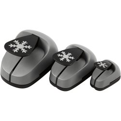 Lag-p&aring;-lag stansejernss&aelig;t, iskrystal, str. 25+49+75 mm, 3 stk./ 1 pk.