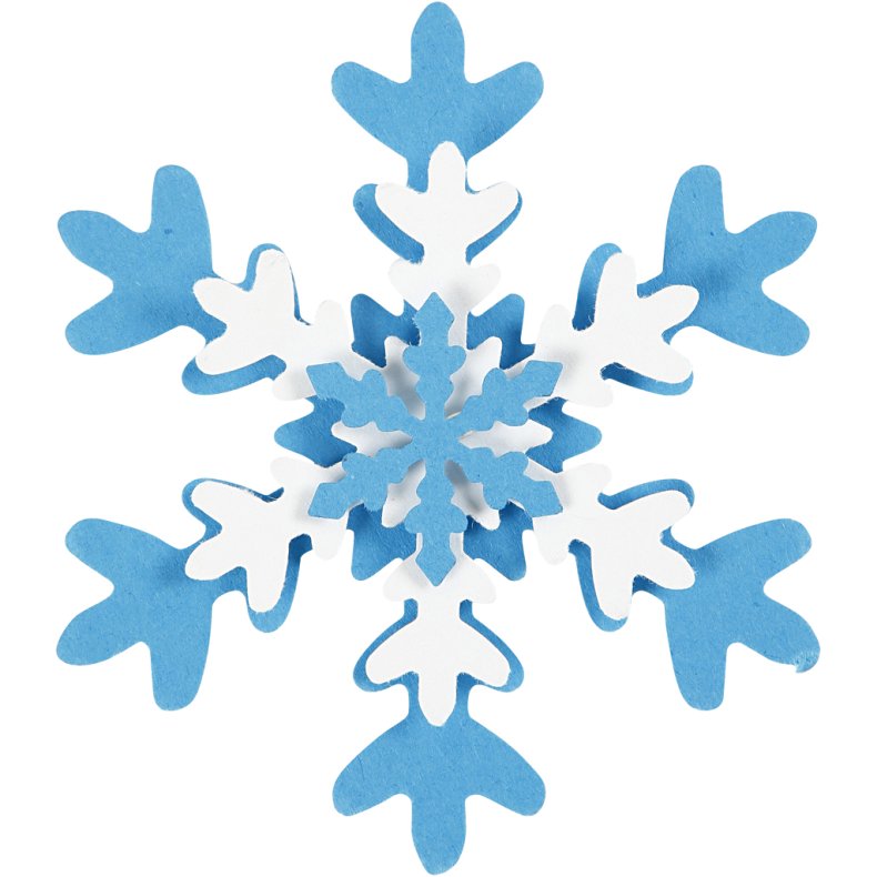 Lag-p&aring;-lag stansejernss&aelig;t, iskrystal, str. 25+49+75 mm, 3 stk./ 1 pk.